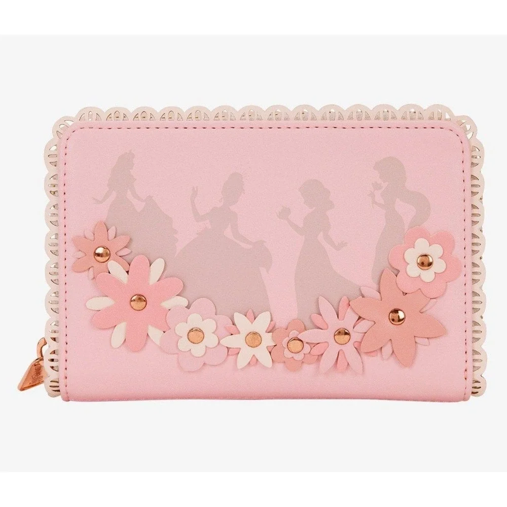 NWT Loungefly Disney Princesses Silhouettes Floral Lace Mini Backpack &‎ WALLET!